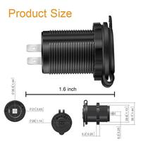 Enchufe de encendedor de cigarrillos de 12-24V, cargador de coche marino, adaptador de toma de corriente, enchufe de encendedor impermeable