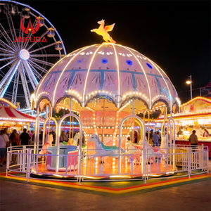 ม้าหมุนโบราณขนาดเล็ก ยอดนิยมสำหรับสวนสนุก เหมาะสำหรับเด็กเล็ก มีจำหน่าย - Product Image 4