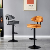 Chaise de bar haute de luxe, tabouret à dossier réglable, siège de comptoir rotatif, utilisation à la maison et en caisse