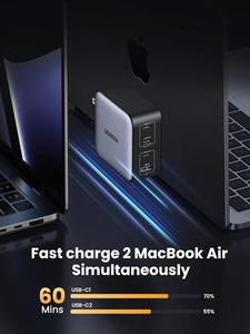 <span class=keywords><strong>Chargeur</strong></span> d'ordinateur portable compact pliable à charge rapide Ugreen Nexode 100W GaN USB-C <span class=keywords><strong>4</strong></span> ports pour MacBook Pro/<span class=keywords><strong>Air</strong></span> <span class=keywords><strong>iPad</strong></span> Pro pour 17/16/15 pouces - Product Image 4