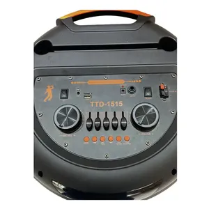 Altavoz Bluetooth TTD1515 <span class=keywords><strong>de</strong></span> <span class=keywords><strong>15</strong></span> Pulgadas con Bajos Adicionales, Altavoces <span class=keywords><strong>de</strong></span> Alta Potencia con Salida Dual, Altavoz con Ruedas para Fiestas <span class=keywords><strong>de</strong></span> Karaoke al Aire Libre con Micrófono Inalámbrico - Product Image 4