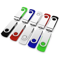 Flash Drive USB 3.0 64GB, Pendrive logam dengan 1GB 2GB 4GB pilihan Chip gaya