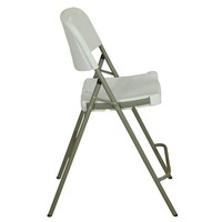 Chaises pliantes de mariage portables en gros, pas chères, en plastique blanc pour événements en plein air