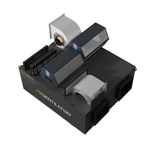 Ventilation HRV à <span class=keywords><strong>double</strong></span> <span class=keywords><strong>flux</strong></span> avec fonction de dérivation rectangulaire en acier inoxydable 4500m3/H, récupération de chaleur, air frais, extraction, économie d'énergie - Product Image 3