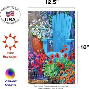 Hot bán 12x18 inch đôi in Polyester Toland nhà vườn 119993 adirondack sắp xếp mùa xuân vườn cờ - Product Image 3