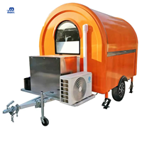 MAICHE Remorque de restauration mobile multifonctionnelle en plastique renforcé de fibres, personnalisée, orange, pour bonbons, café, chips et hot-dogs