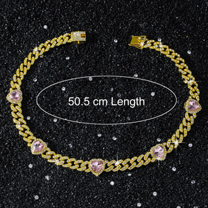 Nuevo Collar de Cadena con Diseño Simple de Corazones Empalmados, Estilo Hiphop Urbano, Collar de Cadena de Aleación para Hombre, Joyería al por Mayor, de Moda - Product Image 6