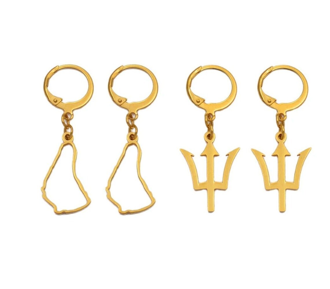 Trident Triple Claw Earring In 316L Stainless Steel - Adjustable Clutch, Black Accents, Unique Bird Claw Design - View #4