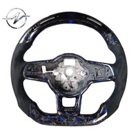 Volante Deportivo de Fibra de Carbono Forjado con Pantalla LED de 3 Aros y 35 mm de Diámetro de Agarre, Marca YZ, para Volkswagen Golf MK6 MK7 GTI CC
