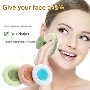 New Design BPA-Free Soft Silicone Facial Scrubber Body Wash Brush Bathroom Shower Exfoliation Tool for <b>Bath</b> Toilet Supplies - Product Image 2
