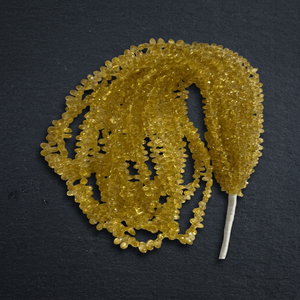 Vente en gros de perles de saphir jaune naturel de 17 pouces, qualité supérieure, 3-4 mm, facettées, en forme de goutte d'eau, pour la fabrication de bijoux - Product Image 3