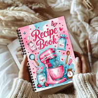 Carnet de Recettes Personnalisable et Ludique à Thème Dessin Animé - Couverture Rigide Durable pour les Passionnés de Cuisine et les Blogueurs Culinaire |   Quantité minimale de commande faible