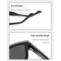 Lunettes de soleil polarisées de haute qualité avec logo personnalisé, protection UV400, branches épaisses effet miroir, tendance et polyvalentes pour la conduite