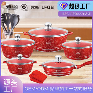 Die Cast Aluminum Pot <b>Set</b> 12Pcs Non Stick Cooking <b>Set</b> Soup Stew Frying Pan Kitchen <b>Cookware</b> <b>Set</b> - Product Image 3