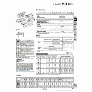 SMC Pneumatics Air Slide <b>Table</b> MXS12-20BS - Product Image 1