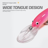 OEM 12g 20g Nouveau style Leurre flottant Minnow en PVC rigide pour la pêche en mer, kit de leurres biomimétiques avec yeux réalistes et longue queue