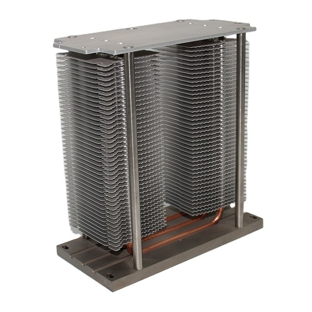 Factory Custom Extruded Radiator Brazing Aluminium Water Cooling Plate 40x40 Cpu Blue Liquid Cooler Block Waterblock Heatsink