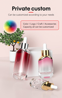 Botol Pompa Kaca Bening 15/30/50ml untuk Minyak Esensial, Perawatan Kulit, Parfum - Dapat Diisi Ulang, Logo Custom, Dikemas dalam Karton