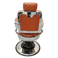Chaise de barbier professionnelle de haute qualité et moderne avec rotation à 360 degrés et revêtement en cuir PU pour salon de coiffure et institut de beauté
