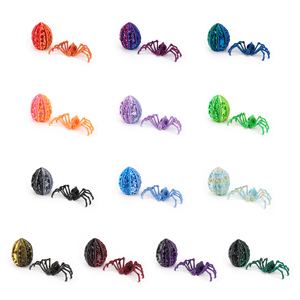 Vashine Matériaux PLA imprimés en 3D, respectueux de l'environnement, œufs d'araignée colorés, décoration d'araignée en <span class=keywords><strong>cristal</strong></span> flexible, collection pour enfants, jouets d'insectes - Product Image 4