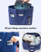 Tas Tote Kanvas Ramah Lingkungan 16 Oz dengan Logo Custom, Kapasitas Besar, Bahan Katun, Tas Belanja Reusable untuk Wanita, Mewah