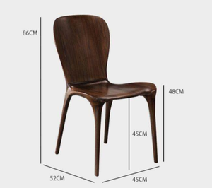 Silla de Comedor de Madera Maciza, Nogal Negro <span class=keywords><strong>Eureka</strong></span> Norteamericano, Diseño Moderno con Ensamblaje de Mortise y Tenon, Respaldo de Estilo Nórdico, Minimalista - Product Image 6