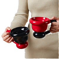 Tasse en céramique multifonctionnelle créative de haute valeur gobelet en porcelaine écologique capacité de 350ml pour le thé ensemble cadeau de vacances en plein air