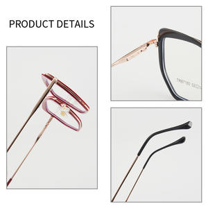 กรอบแว่นตาอ่านหนังสือ TR87180 ป้องกันแสงสีฟ้า วัสดุ TR90 ทรงแคทอาย กรอบโลหะ สำหรับผู้หญิงและผู้ชาย - Product Image 1