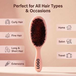 Brosse démêlante en nylon haute densité avec picots et poils de sanglier, coussin élastique, ensemble de peignes de massage, produits de toilettage personnel - Product Image 5