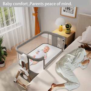 Cuna Portátil Multifuncional Plegable para Bebés Recién Nacidos de 0 a 24 Meses, Diseño Seguro para Empotrar Junto a la Cama, Cuna Moderna con Almacenamiento - Product Image 2