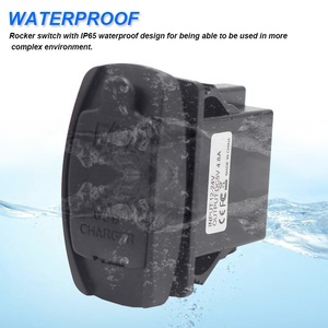 Alta calidad IP65 impermeable <span class=keywords><strong>USB</strong></span> cargador de coche Universal DC 12V 4.2A 4.8A azul LED interruptores basculantes - Product Image 6