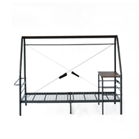 Lit mezzanine avec espace de rangement, bureau, échelle et garde-corps, taille simple pour enfants, adultes, famille, maison, étudiants