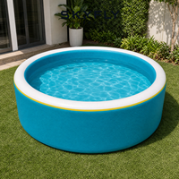 Piscine gonflable extérieure de 6,6 pieds sur 4 pieds de profondeur pour adultes et familles