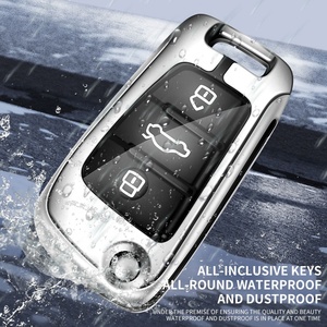 Hete verkoop groothandel zinklegering autosleutel sets luxe stijl gepersonaliseerde sleutelhanger met lederen bescherming - Product Image 3