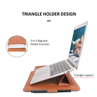 11 12 13 14 15 pouces pochette d'ordinateur multifonctionnelle avec support de béquille pour étui MacBook avec sac de souris