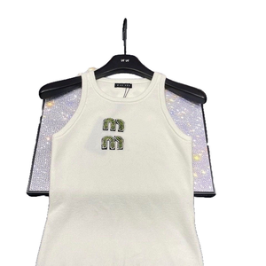 Ropa de Verano de Moda, Top sin Mangas con Cuello Redondo y <span class=keywords><strong>Estampado</strong></span> de Letras para <span class=keywords><strong>Mujer</strong></span>, <span class=keywords><strong>Chaleco</strong></span> - Product Image 3