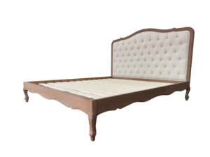 GB55-6-B Sang Trọng Phong Cách Pháp Tufted Khung Bọc Đầu Giường Gỗ Rắn Giường Đôi Cho Đồ Nội Thất Phòng Ngủ - Product Image 3