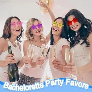 Lunettes de soleil sans monture en forme d'étoile, en PC, légères, unisexe, style bouclier décoratif miroir, été 2025 - Product Image 5