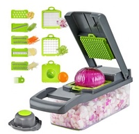 Hete Verkoop Multifunctionele 14 In 1 Fruit Groente Uiensnijder Spotter Spiralisator Shredder Hand Raspen Groente Chopper Cutter