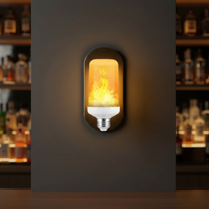 <span class=keywords><strong>Ampoule</strong></span> <span class=keywords><strong>LED</strong></span> à filament <span class=keywords><strong>E14</strong></span> avec effet de <span class=keywords><strong>flamme</strong></span> vacillante pour lustre rétro décoratif - Product Image 1