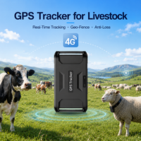 Collier GPS pour Bétail avec Historique de Navigation, Alarme de Batterie Faible, Traceur GPS Bétail Beidou LBS, Localisateur d'Animaux Antichoc Compatible PC