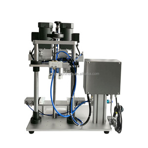 Nhỏ Bốn bánh xe nâng cấp máy đóng nắp vít khí nén chai khóa máy vịt miệng chai Máy cán - Product Image 3