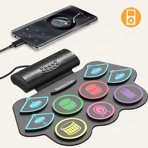 ילדים Midi חשמלי תוף ערכת גמיש סיליקון מתקפל יד להפשיל אלקטרוני תוף סט מקצועי כלי נגינה - Product Image 4