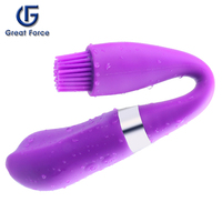 Vibrateur clitoridien et urétral puissant, jouet sexuel pour femme, masseur baguette à double tête, brosse vibrante pour stimulation