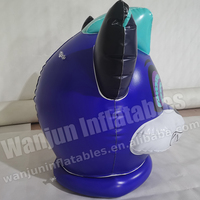 Nouveau design, jouet gonflable amusant, tête d'animal gonflable, tête de renard gonflable avec sphère, en vente