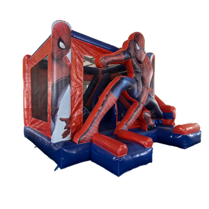 Château gonflable commercial <span class=keywords><strong>Spiderman</strong></span> - Château gonflable super-héros durable avec toboggan pour les enfants, fête/événement en plein air - Product Image 6