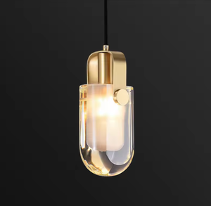 Zeal Lighting Tendering Minimalist <b>Small</b> Bedroom Bedside Pendant <b>Light</b> Gold Crystal Pendant <b>Light</b> - Product Image 3