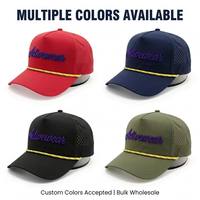 Gorra de Béisbol Deportiva Impermeable Personalizada de 5 Paneles con Perforaciones Láser y Logotipo Bordado en 3D para Venta al Por Mayor