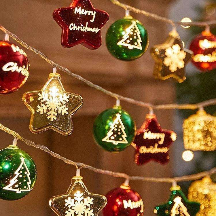 Christmas Ball LED String Lights IP44 Warm White Copper Battery Operated 1.5m 10LED - Hangzhou Xingm
