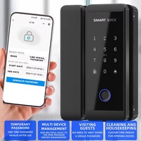 Serrure Intelligente pour Porte en Verre de Bonne Qualité et à Bon Prix avec Empreinte Digitale, Mot de Passe, Stockage Cloud et Carte Mémoire